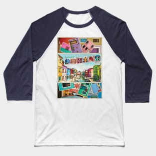 Greetings from Burano in Venice Vintage style retro souvenir Baseball T-Shirt